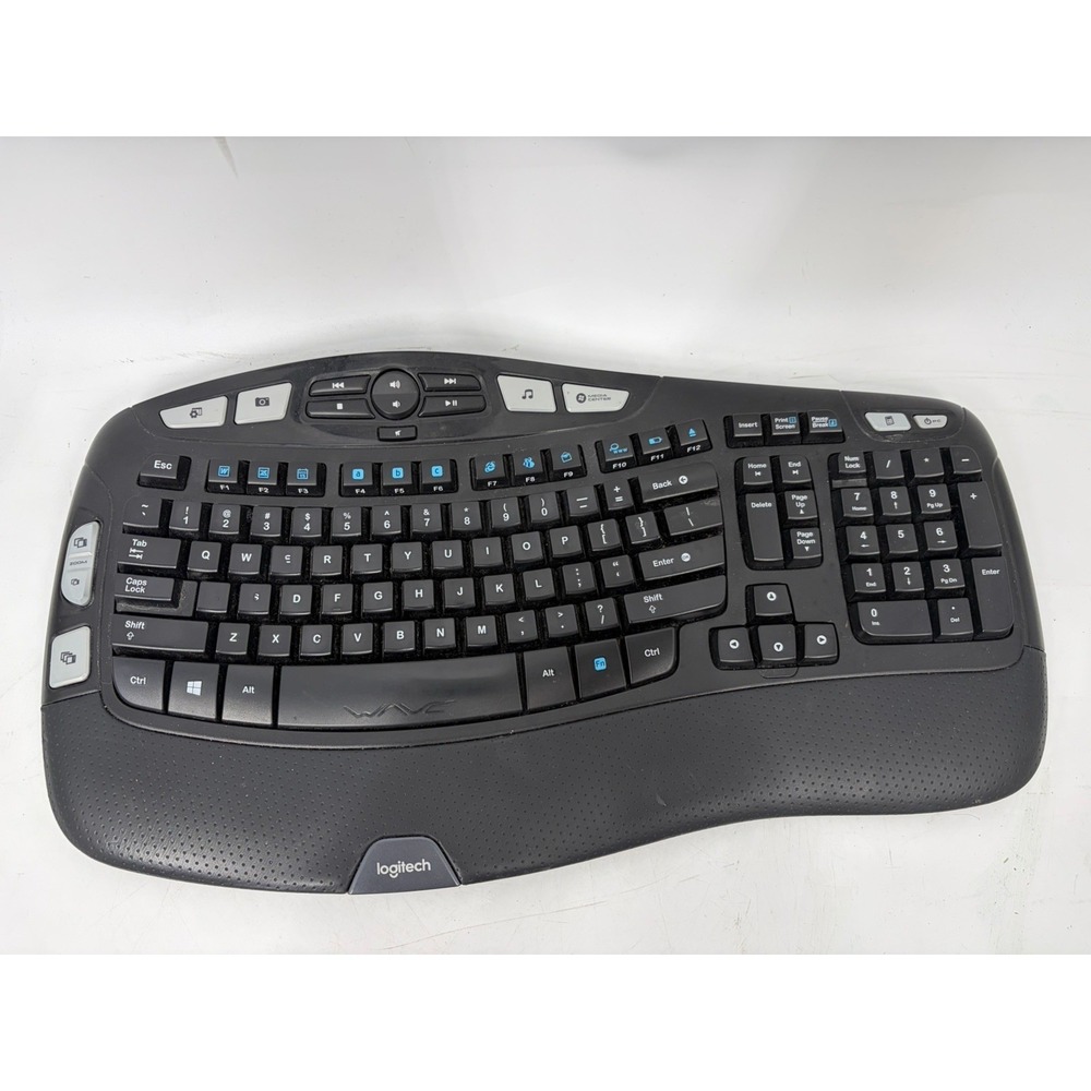 Logitech Wireless Comfort Wave Ergonomic Keyboard  K350 - No Receiver/Dongle